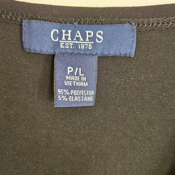 Chaps V-Neck Black Jersey Dress PL - Picture 7 of 7